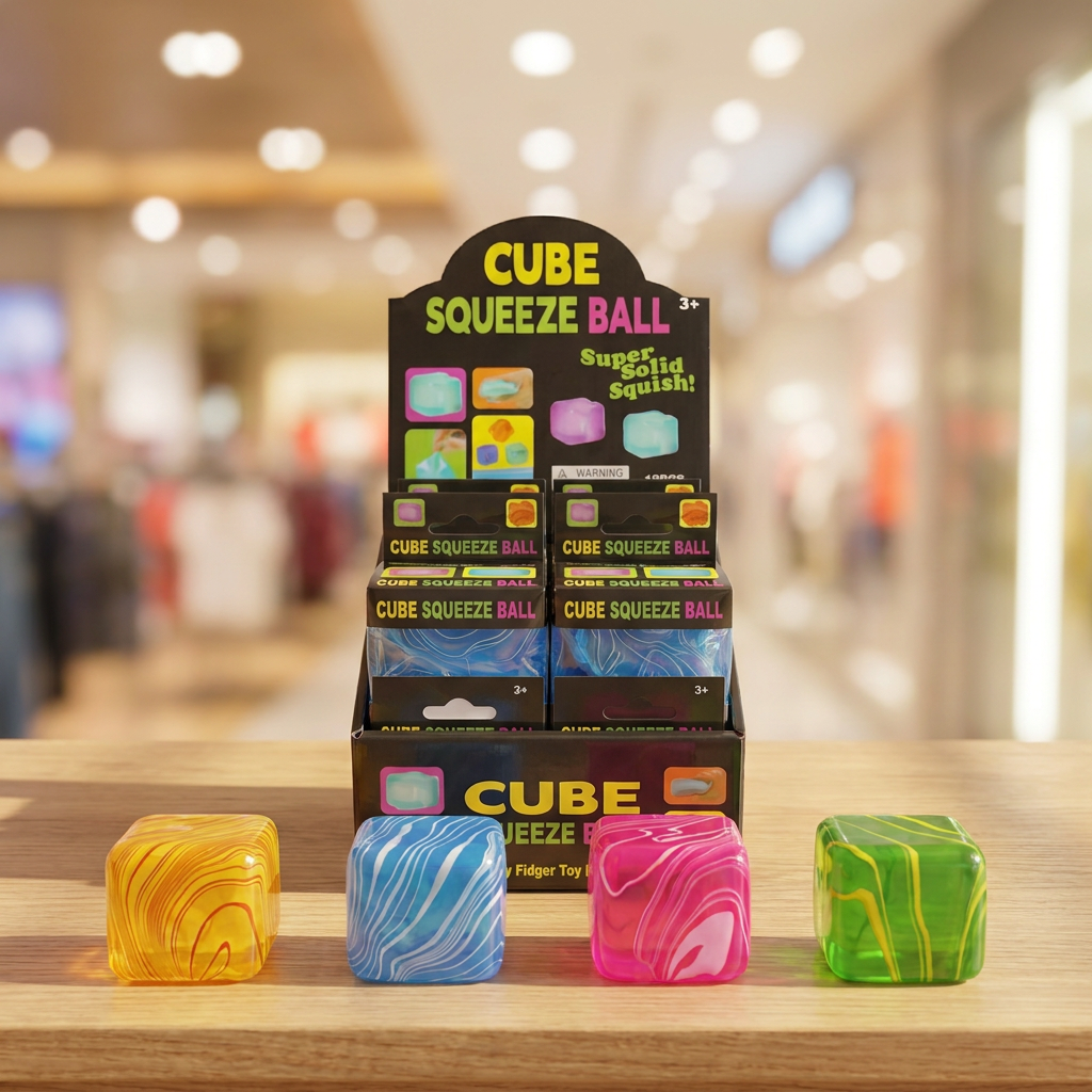 SQUOZ Crystal Squish Sensory Squeeze Cube Toy — representative Toys & Games sample