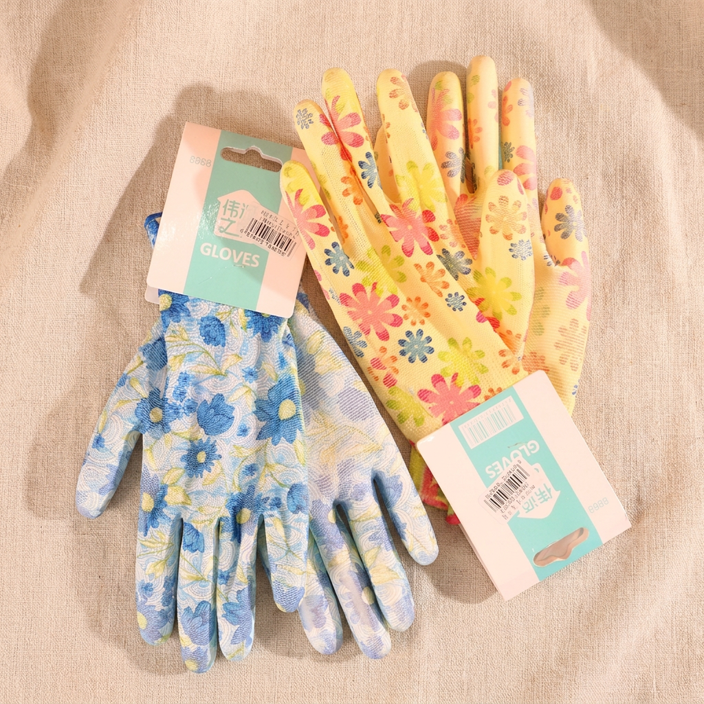 Floral Print Latex Gloves — representative Accessories & Bags sample