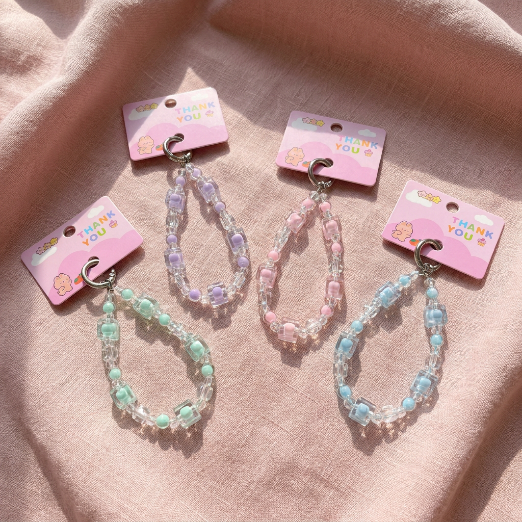 Crystal Square Bead Phone Charms — representative Tech & Gadgets sample