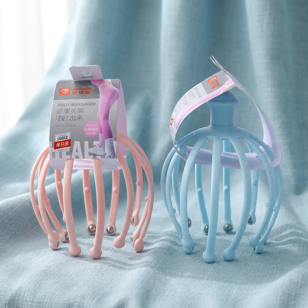 Pink/Blue Plastic Ball Head Massager — representative Beauty & Nails sample