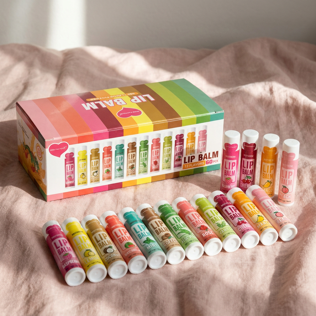 12 Flavors Fruit Lip Balm — representative Beauty & Nails sample