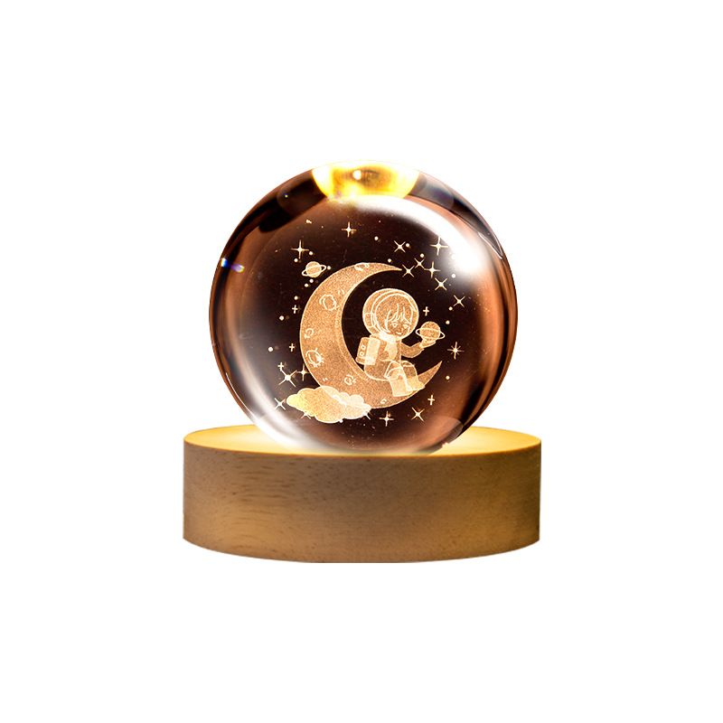 3D USB Wooden Base Crystal Ball — representative Home & Kitchen sample
